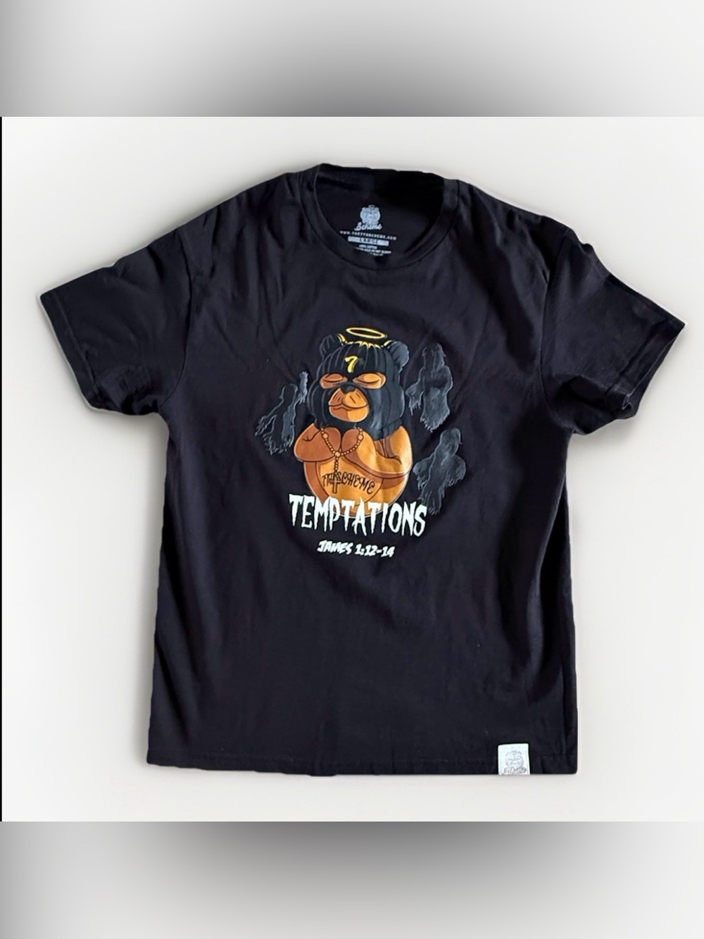 7th Scheme Temptations Graphic Tee Black Size Large Streetwear